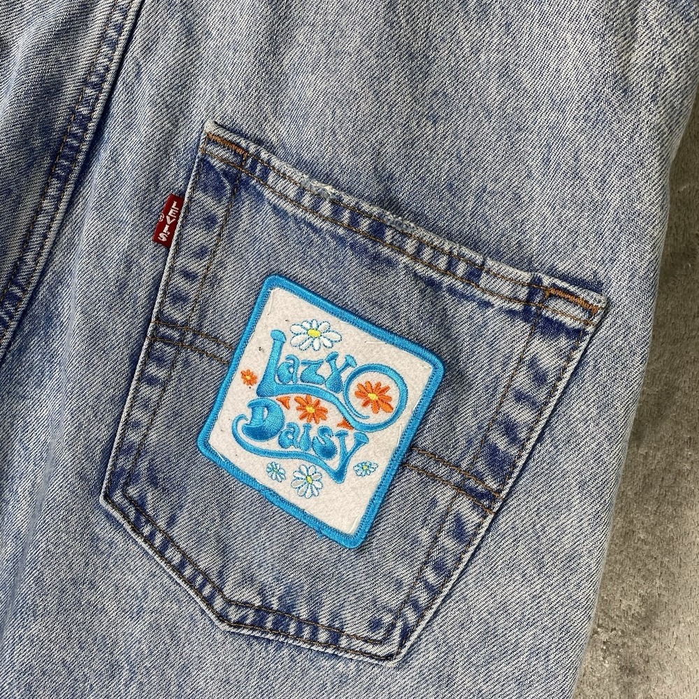 Levi's Premium Vintage Womens Overalls Size S Big E Retro Denim 85315-0015 Patch - Picture 9 of 14